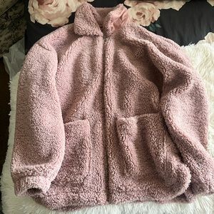 thread and supply fuzzy puff jacket